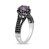 Thumbnail Image 2 of Enchanted Disney Villains Ursula Amethyst and 0.45 CT. T.W. Black Diamond Engagement Ring in 14K White Gold