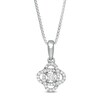 Thumbnail Image 1 of Centre of Me 0.10 CT. T.W. Diamond Orbit Pendant in 10K White Gold