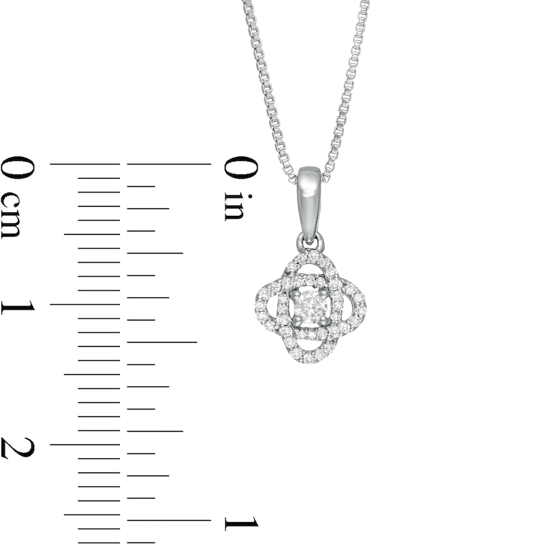Centre of Me 0.10 CT. T.W. Diamond Orbit Pendant in 10K White Gold