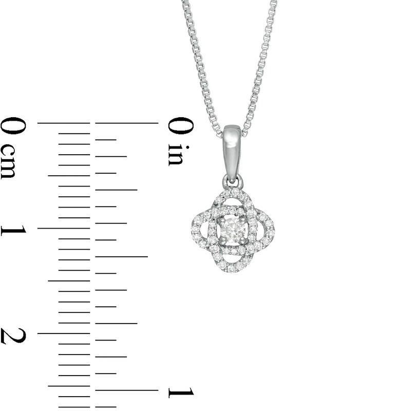 Centre of Me 0.10 CT. T.W. Diamond Orbit Pendant in 10K White Gold