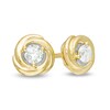 Thumbnail Image 1 of Centre of Me 0.25 CT. T.W. Diamond Solitaire Love Knot Stud Earrings in 10K Gold