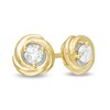 Thumbnail Image 0 of Centre of Me 0.25 CT. T.W. Diamond Solitaire Love Knot Stud Earrings in 10K Gold