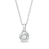 Thumbnail Image 1 of Centre of Me 0.10 CT. Diamond Solitaire Love Knot Pendant in 10K White Gold