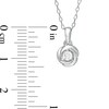Thumbnail Image 4 of Centre of Me 0.10 CT. Diamond Solitaire Love Knot Pendant in 10K White Gold
