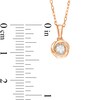 Thumbnail Image 3 of Centre of Me 0.10 CT. Diamond Solitaire Love Knot Pendant in 10K Rose Gold