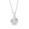 Thumbnail Image 0 of Centre of Me 0.25 CT. Diamond Solitaire Love Knot Pendant in 10K White Gold