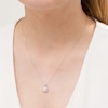 Thumbnail Image 2 of Centre of Me 0.25 CT. Diamond Solitaire Love Knot Pendant in 10K White Gold