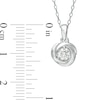 Thumbnail Image 4 of Centre of Me 0.25 CT. Diamond Solitaire Love Knot Pendant in 10K White Gold