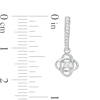 Thumbnail Image 3 of Centre of Me 0.16 CT. T.W. Diamond Orbit Drop Earrings in Sterling Silver