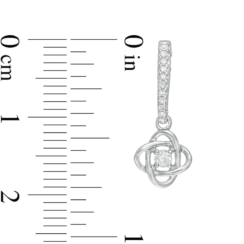 Centre of Me 0.16 CT. T.W. Diamond Orbit Drop Earrings in Sterling Silver