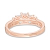 Thumbnail Image 3 of 1.45 CT. T.W. Emerald-Cut Diamond Past Present Future® Engagement Ring in 14K Rose Gold