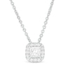 Thumbnail Image 1 of 0.29 CT. T.W. Princess-Cut Diamond Frame Pendant in 14K White Gold