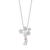 Thumbnail Image 0 of Hallmark Diamonds Gratitude 0.10 CT. T.W. Diamond Flower Bouquet Pendant in Sterling Silver and 10K Rose Gold