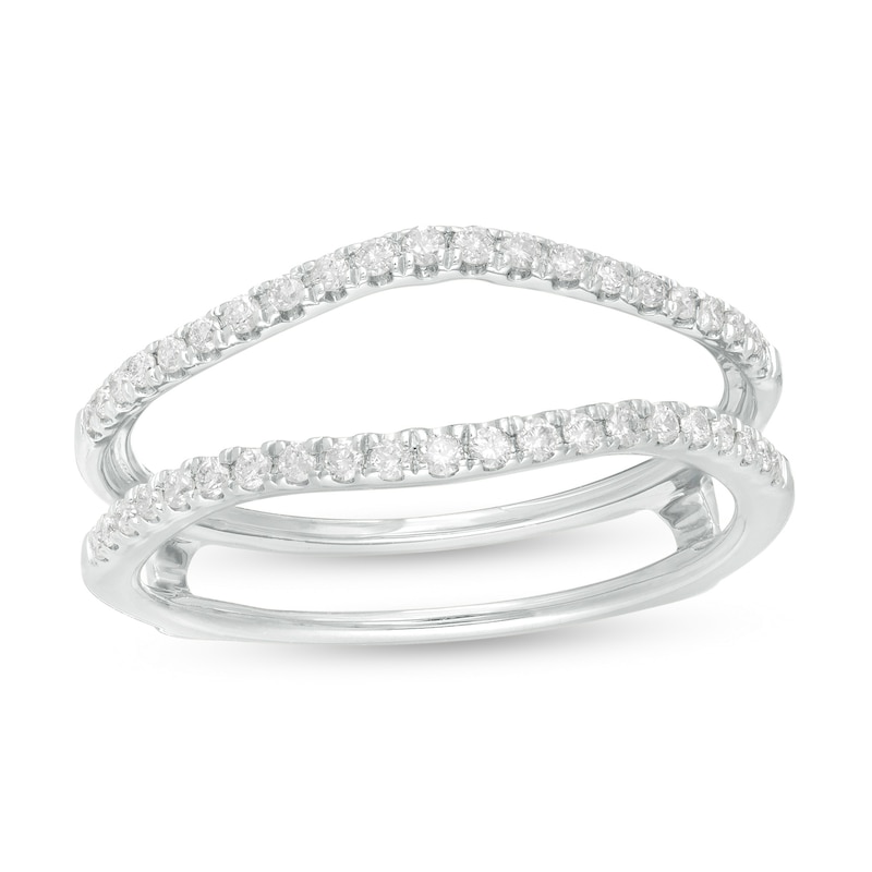 Main Image 1 of 0.25 CT. T.W. Diamond Contour Solitaire Enhancer in 10K White Gold