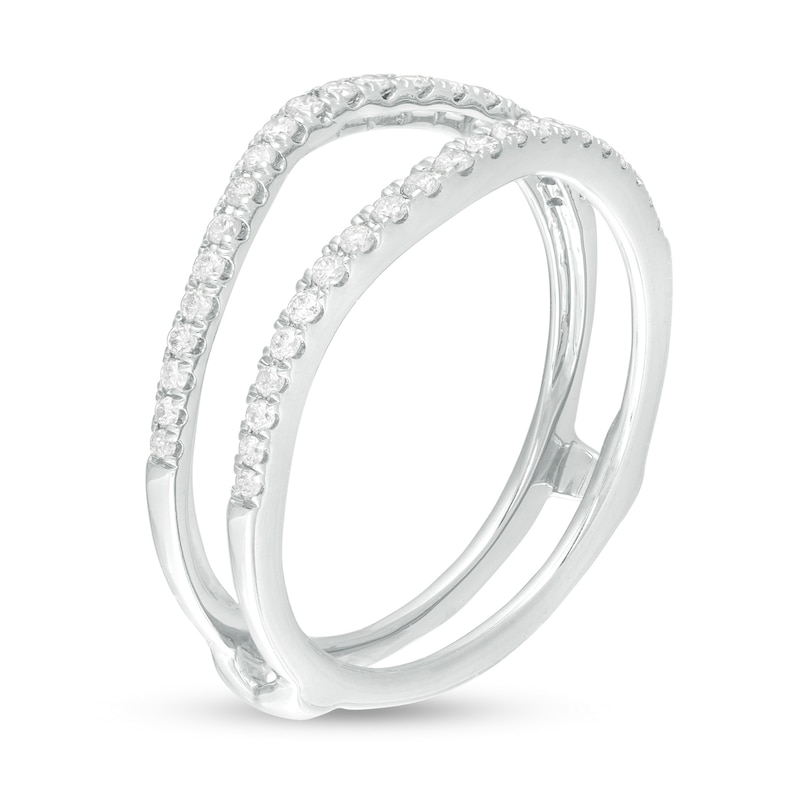 Main Image 2 of 0.25 CT. T.W. Diamond Contour Solitaire Enhancer in 10K White Gold