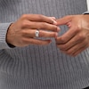 Thumbnail Image 2 of Men's 0.23 CT. Black Diamond Solitaire Square Top Signet Ring in Sterling Silver