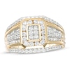 Thumbnail Image 0 of Men's 0.95 CT. T.W. Composite Diamond Multi-Row Ring in 10K Gold