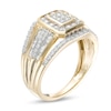 Thumbnail Image 2 of Men's 0.95 CT. T.W. Composite Diamond Multi-Row Ring in 10K Gold