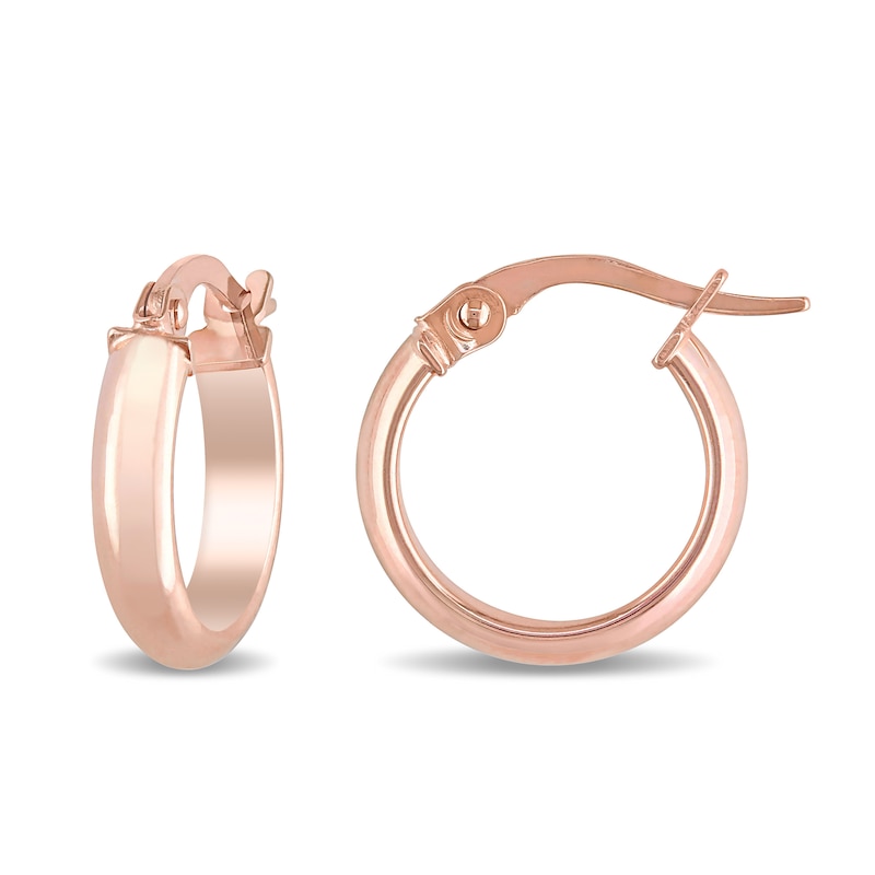 3.0 x 14.0mm Hoop Earrings in 10K Rose Gold|Peoples Jewellers