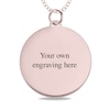 Thumbnail Image 3 of Engravable Your Own Handwriting Disc Pendant in 10K White, Yellow or Rose Gold (1 Image and 4 Lines)