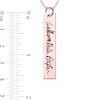 Thumbnail Image 4 of Engravable Your Own Handwriting Vertical Bar Pendant in 10K White, Yellow or Rose Gold (1 Image and Line)