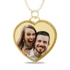 Thumbnail Image 0 of Engravable Photo Rope Frame Heart Pendant in 10K White, Yellow or Rose Gold (1 Image and 3 Lines)