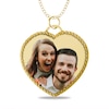 Thumbnail Image 1 of Engravable Photo Rope Frame Heart Pendant in 10K White, Yellow or Rose Gold (1 Image and 3 Lines)