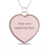 Thumbnail Image 2 of Engravable Photo Rope Frame Heart Pendant in 10K White, Yellow or Rose Gold (1 Image and 3 Lines)
