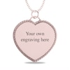 Thumbnail Image 3 of Engravable Photo Rope Frame Heart Pendant in 10K White, Yellow or Rose Gold (1 Image and 3 Lines)