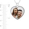 Thumbnail Image 3 of Engravable Photo Rope Frame Heart Pendant in 10K White, Yellow or Rose Gold (1 Image and 3 Lines)