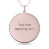 Thumbnail Image 2 of Engravable Photo Rope Frame Circle Pendant in 10K White, Yellow or Rose Gold (1 Image and 3 Lines)