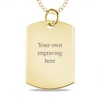 Thumbnail Image 2 of Medium Engravable Photo Dog Tag Pendant in 10K White, Yellow or Rose Gold (1 Image and 3 Lines)