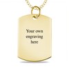 Thumbnail Image 3 of Medium Engravable Photo Dog Tag Pendant in 10K White, Yellow or Rose Gold (1 Image and 3 Lines)