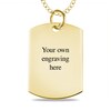 Thumbnail Image 2 of Medium Engravable Photo Dog Tag Pendant in 10K White, Yellow or Rose Gold (1 Image and 3 Lines)