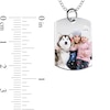 Thumbnail Image 3 of Medium Engravable Photo Dog Tag Pendant in 10K White, Yellow or Rose Gold (1 Image and 3 Lines)