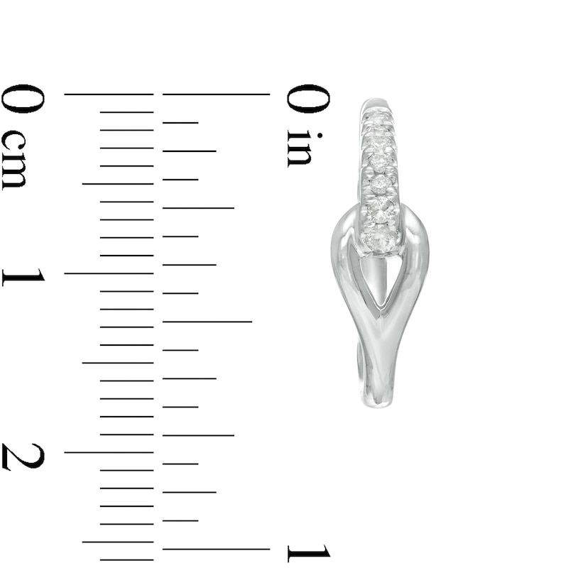 Love + Be Loved CT. T.W. Diamond Interlocking Loop Hoop Earrings in 10K White Gold
