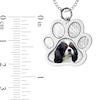 Thumbnail Image 3 of Engravable Photo Textured Paw Print Pet Pendant in 10K White, Yellow or Rose Gold (1 Image and 2 Lines)