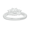 1.47 CT. T.W. Certified Oval Lab-Grown Diamond Past Present Future® Engagement Ring in 14K White Gold (G/SI2)