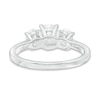 1.97 CT. T.W. Certified Oval Lab-Created Diamond Past Present Future® Engagement Ring in 14K White Gold (G/SI2)