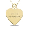 Thumbnail Image 1 of Small Engravable Photo Heart Pendant in 10K White, Yellow or Rose Gold (1 Image and 2 Lines)