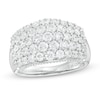 Thumbnail Image 0 of 1.95 CT. T.W. Certified Lab-Created Diamond Multi-Row Ring in 14K White Gold (F/SI2)