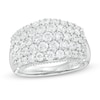 1.95 CT. T.W. Certified Lab-Grown Diamond Multi-Row Ring in 14K White Gold (F/SI2)
