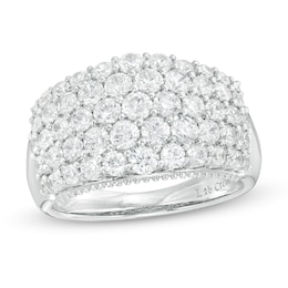1.95 CT. T.W. Certified Lab-Grown Diamond Multi-Row Ring in 14K White Gold (F/SI2)