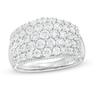 1.95 CT. T.W. Certified Lab-Grown Diamond Multi-Row Ring in 14K White Gold (F/SI2)