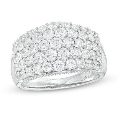1.95 CT. T.W. Certified Lab-Grown Diamond Multi-Row Ring in 14K White Gold (F/SI2)