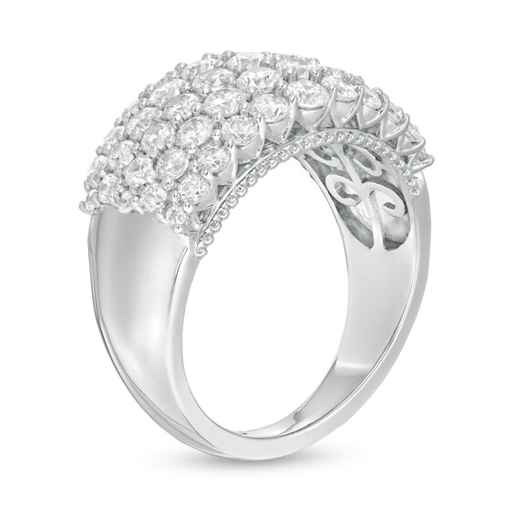 1.95 CT. T.W. Certified Lab-Grown Diamond Multi-Row Ring in 14K White Gold (F/SI2)