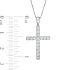 Thumbnail Image 3 of 0.45 CT. T.W. Certified Lab-Grown Diamond Cross Pendant in 14K White Gold (F/SI2)