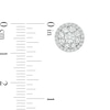 0.95 CT. T.W. Certified Lab-Grown Diamond Double Frame Stud Earrings in 14K White Gold (F/SI2)