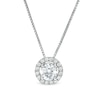 Thumbnail Image 0 of 0.45 CT. T.W. Certified Lab-Created Diamond Frame Pendant in 14K White Gold (F/SI2)