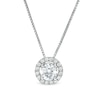 0.45 CT. T.W. Certified Lab-Grown Diamond Frame Pendant in 14K White Gold (F/SI2)